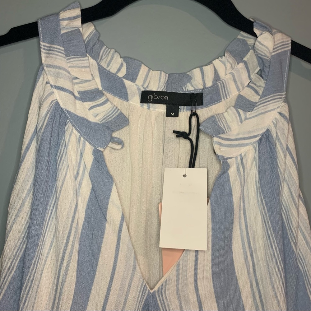Gibson x The Motherchic Newport Striped Dress NWT Size Medium Nautical - Picture 6 of 15